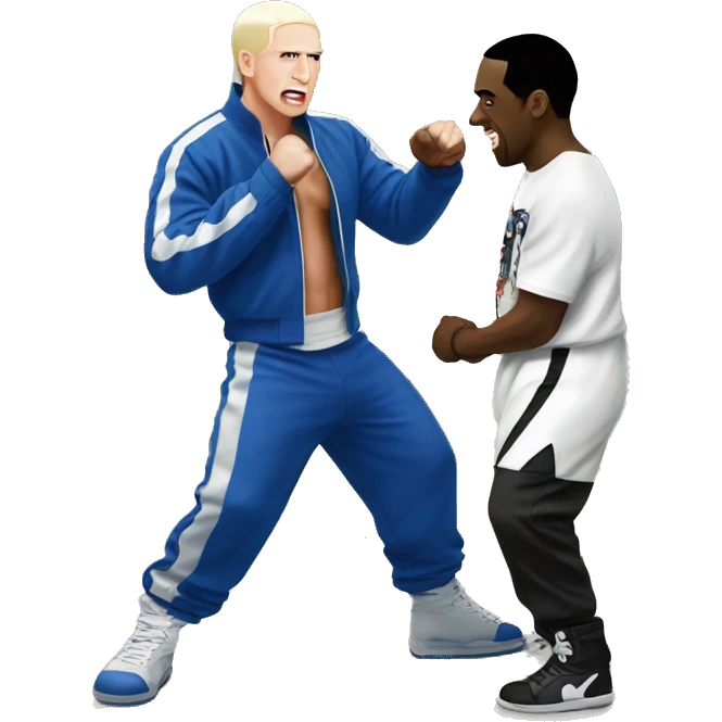 Eminem wrestling Diddy  emoji