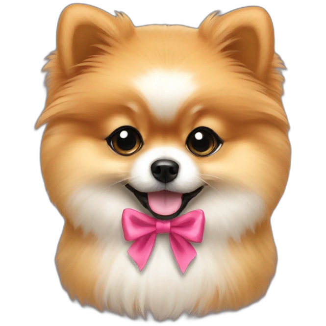 Pomeranian puppy bow emoji