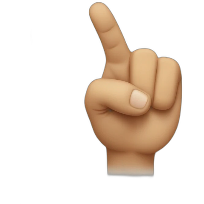 POINTING FINGER emoji