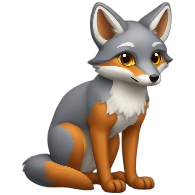 Grey fox emoji
