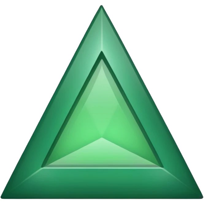 A green upside down triangle needs to face down POINT now emoji