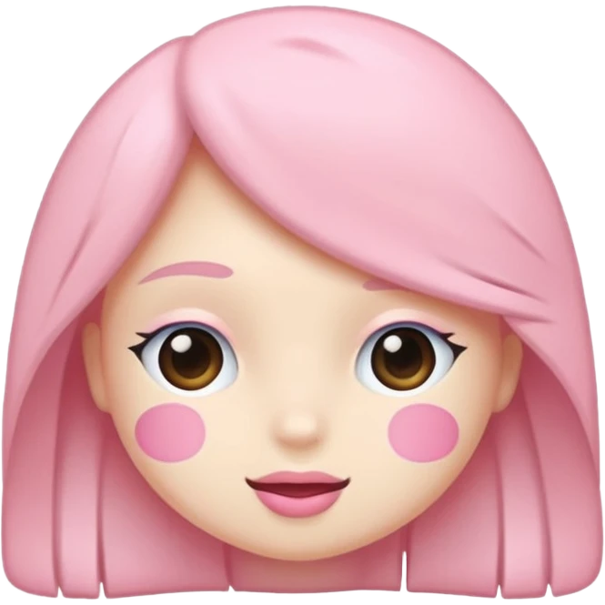 Soft pembe tarzında pembe pastel renginde ifadeler emoji