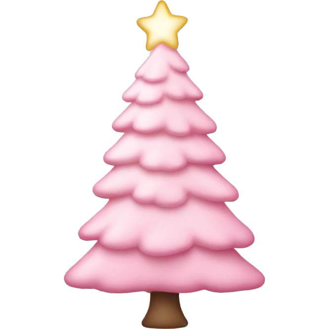 light pink christmas tree emoji