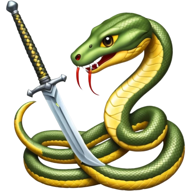 sword killing snake emoji