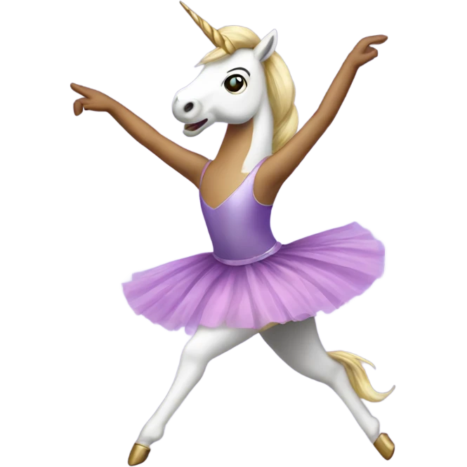 Unicornio dancing ballet emoji