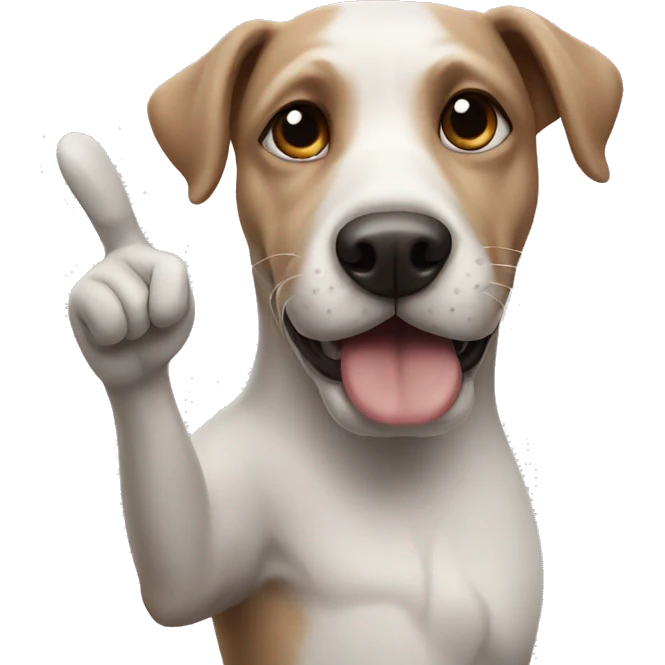 Dog flipping you off emoji