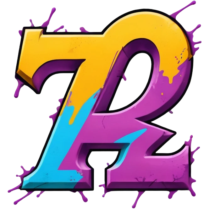 Граффити надпись: 72 emoji