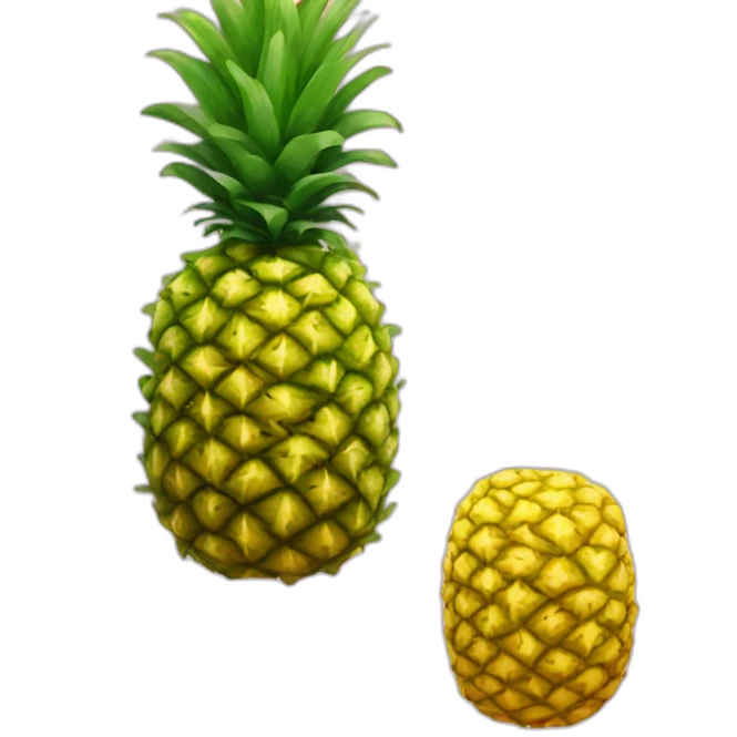ananas hyperrealistic emoji