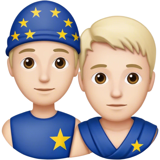european union enthusiast with flag man emoji