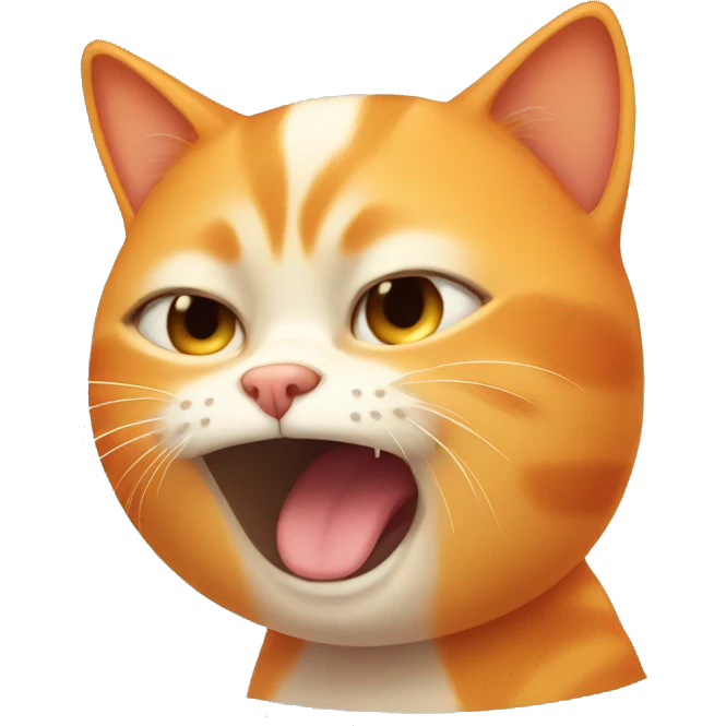 orange cute cat cry emoji