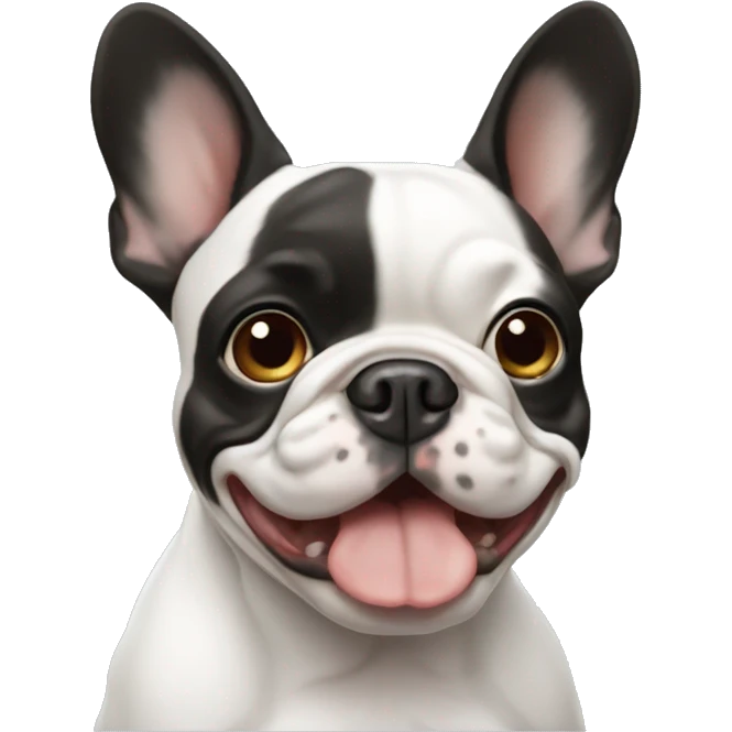 pied french bulldog emoji