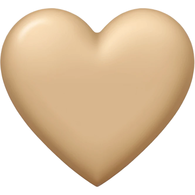 coração bege emoji