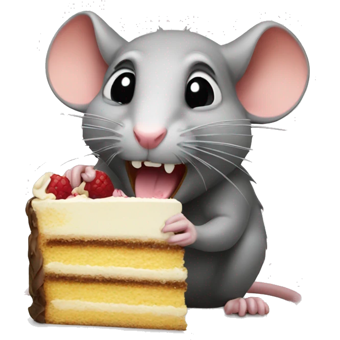 Rat eating cake  emoji