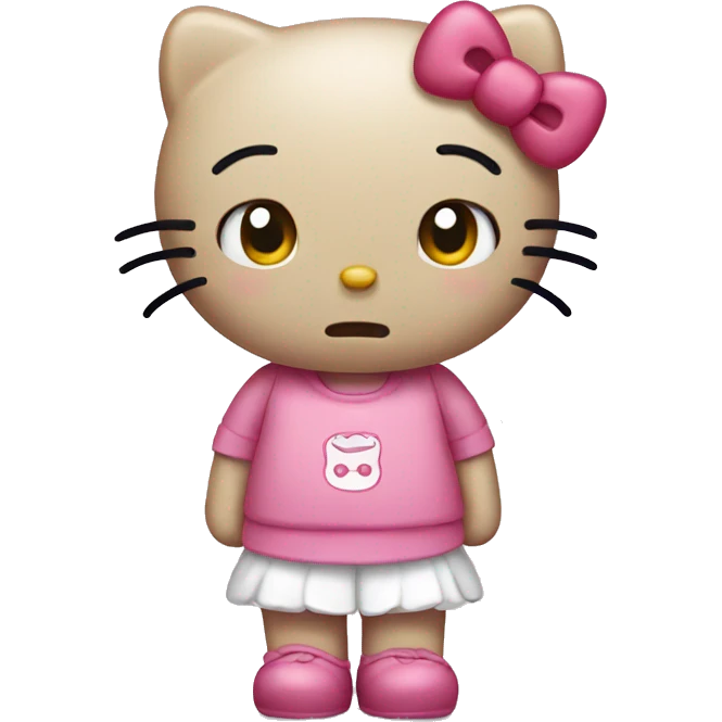 sad hello kitty emoji