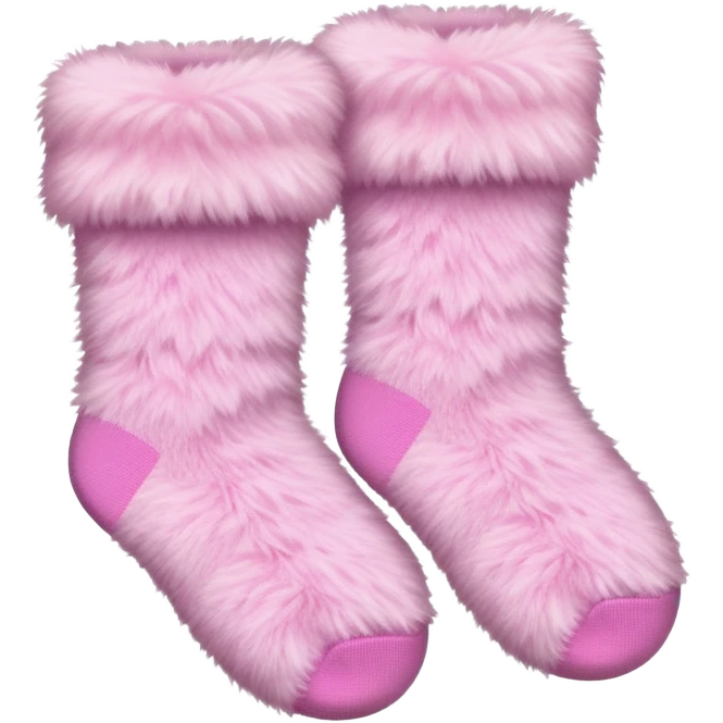 baby pink fuzzy socks emoji