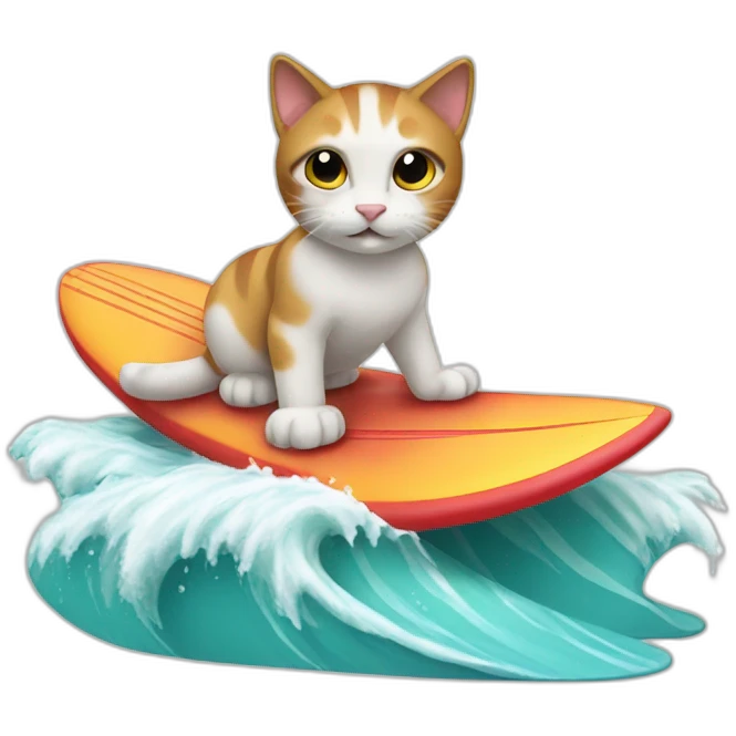 Cat surf emoji
