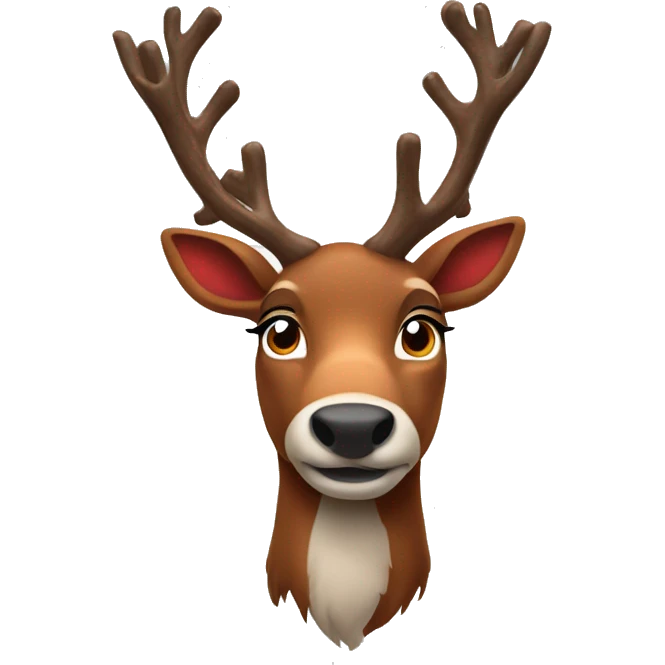Rudolf the red nose reindeer emoji