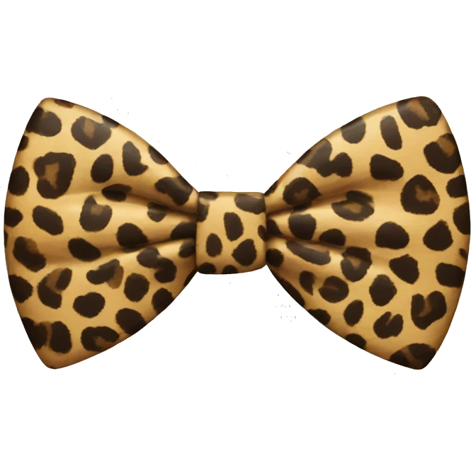 Leopard bow emoji