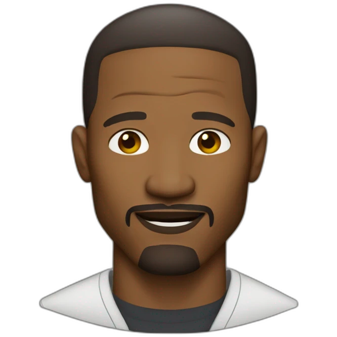 Jamie Foxx no mustache no beard emoji