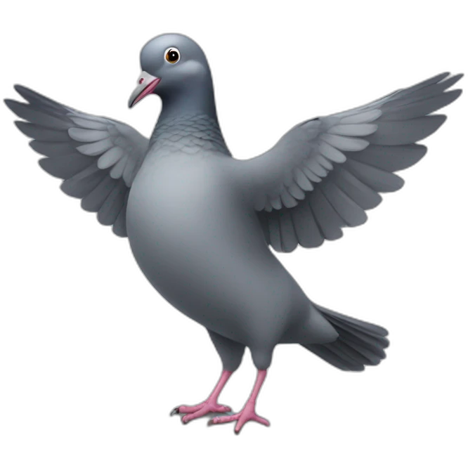 Pigeon dancing emoji