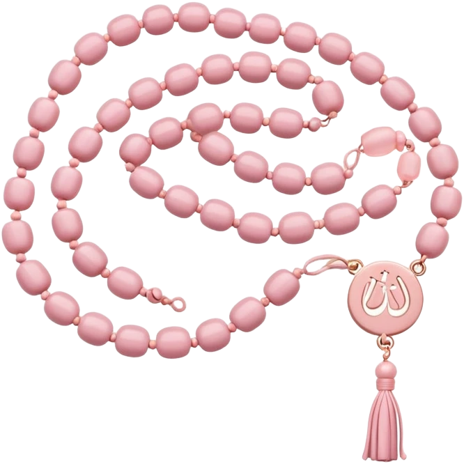 Islamic Prayer beads soft pink emoji