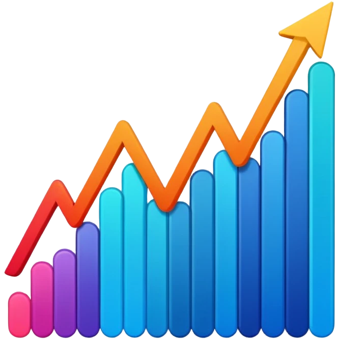 line graph up emoji