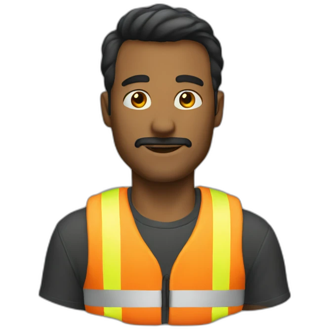 man in high viss vest emoji