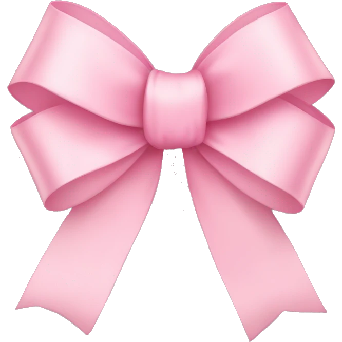 light pink ribbon bow emoji