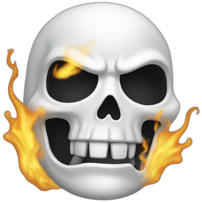 white ghost rider emoji