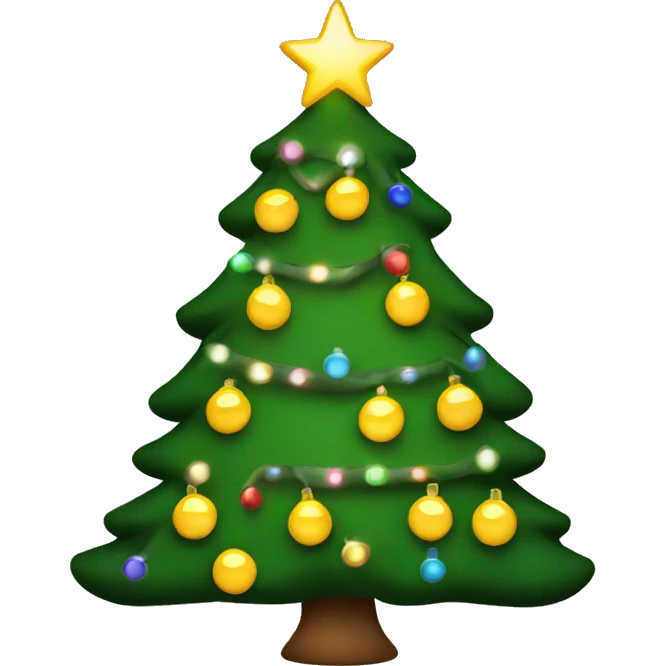 Christmas tree with lights and no ornaments  emoji