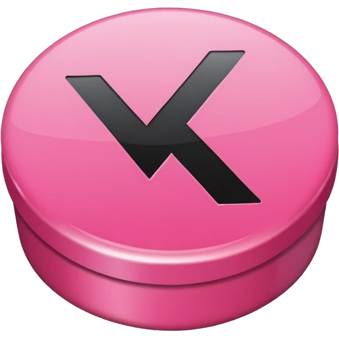 Design a Check Mark Box emoji (✅) that is pink and has a circular shape emoji