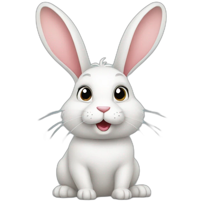 Rabbit saying why  emoji