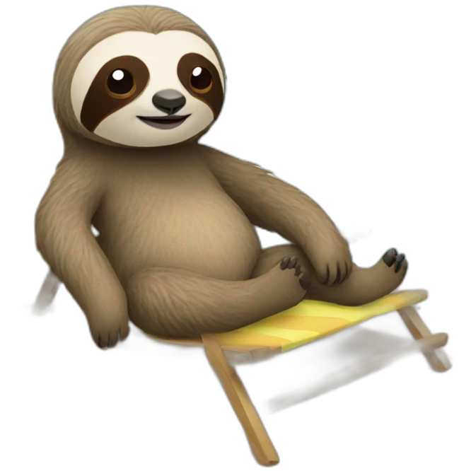 vacation sloth emoji