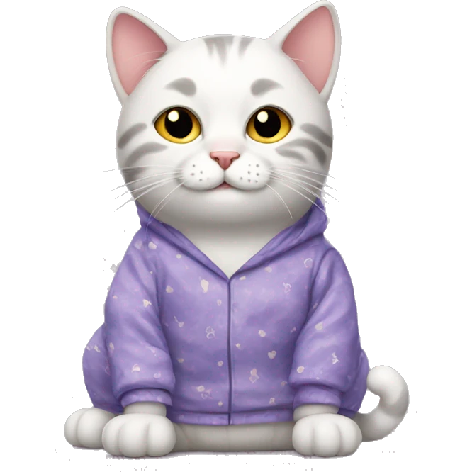 Cat with pjama emoji