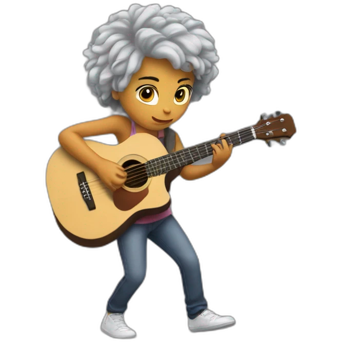 Um cara moreno tocando violao emoji