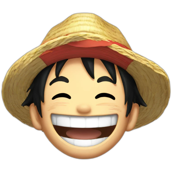 Luffy laughing emoji