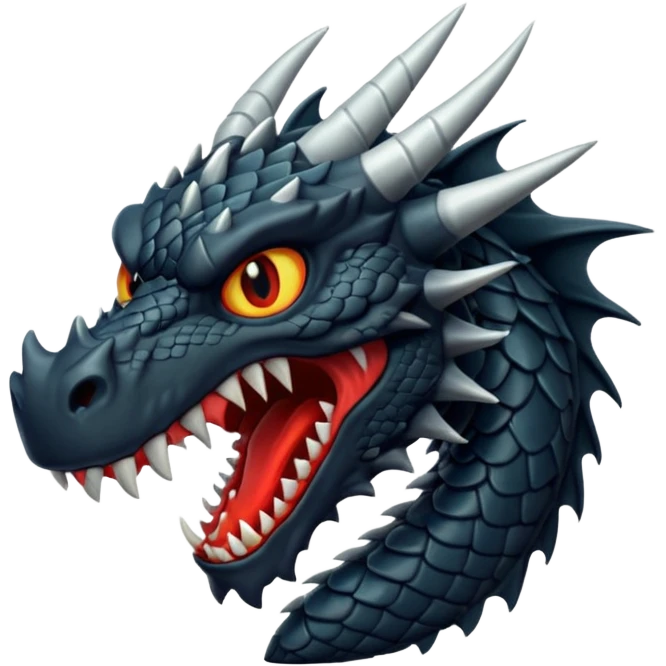 black angry dragon emoji
