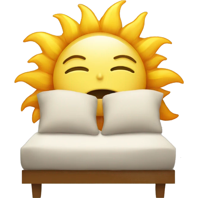 sleepy sun emoji