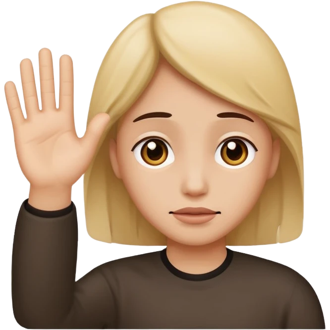 Sad waving  emoji