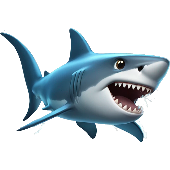 Shark with lightning's emoji