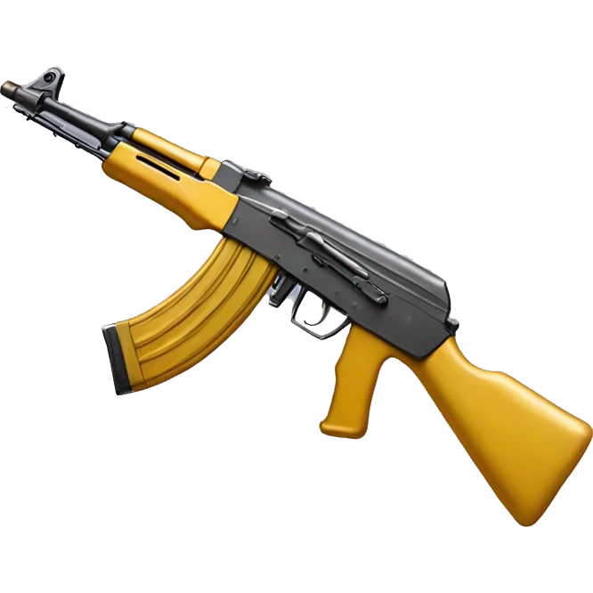 Golden Ak 47 emoji