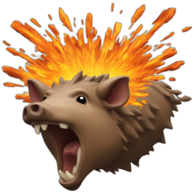 Boar head explosion emoji
