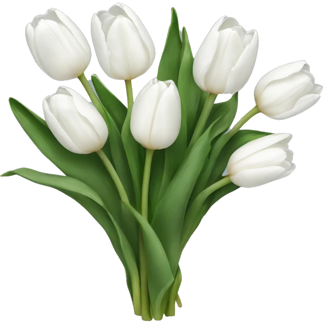 White tulips emoji