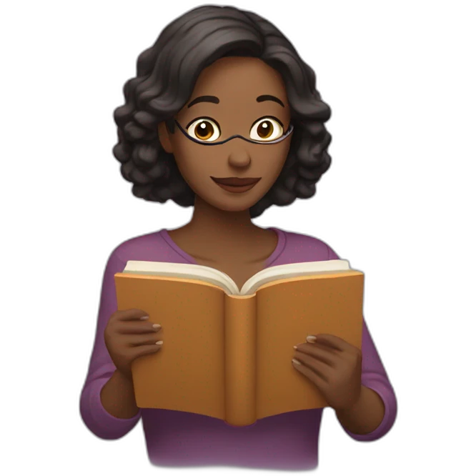 Woman read a book emoji