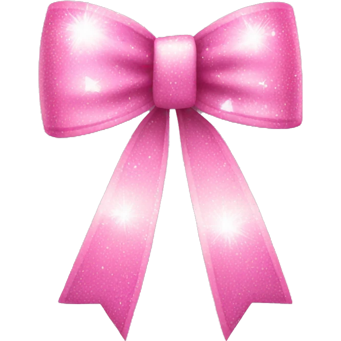 Sparkle pink bow emoji
