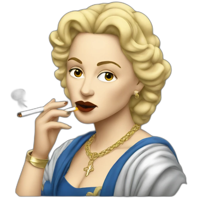 Madonna smoking emoji