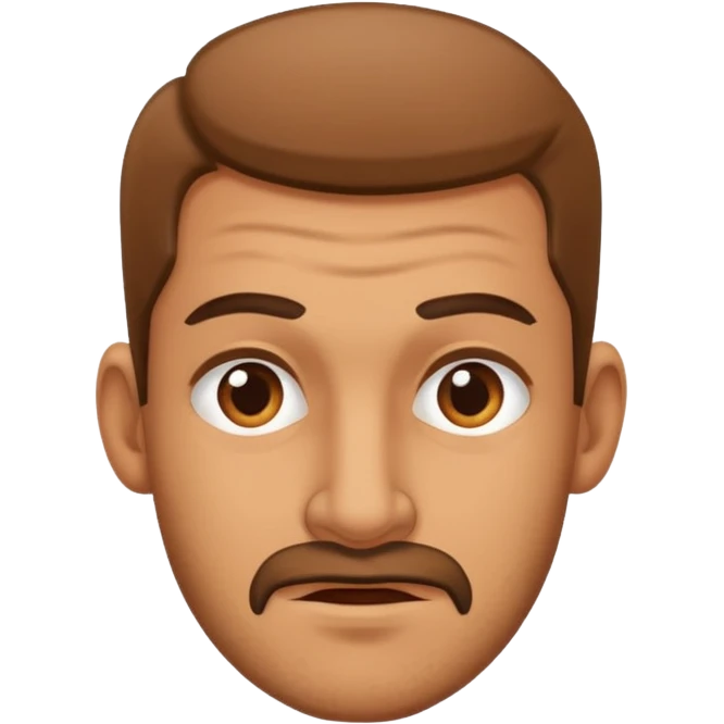 an ugly guy with an admiring look on hisface emoji