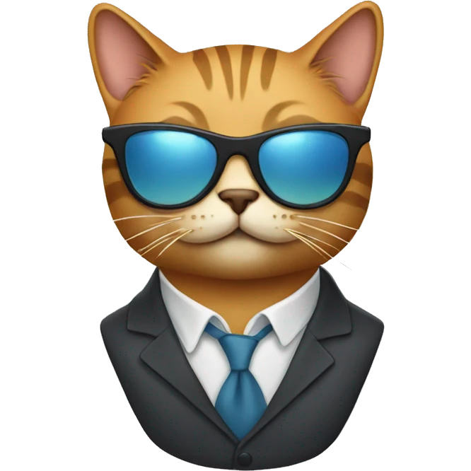 Cat with sunglasses emoji