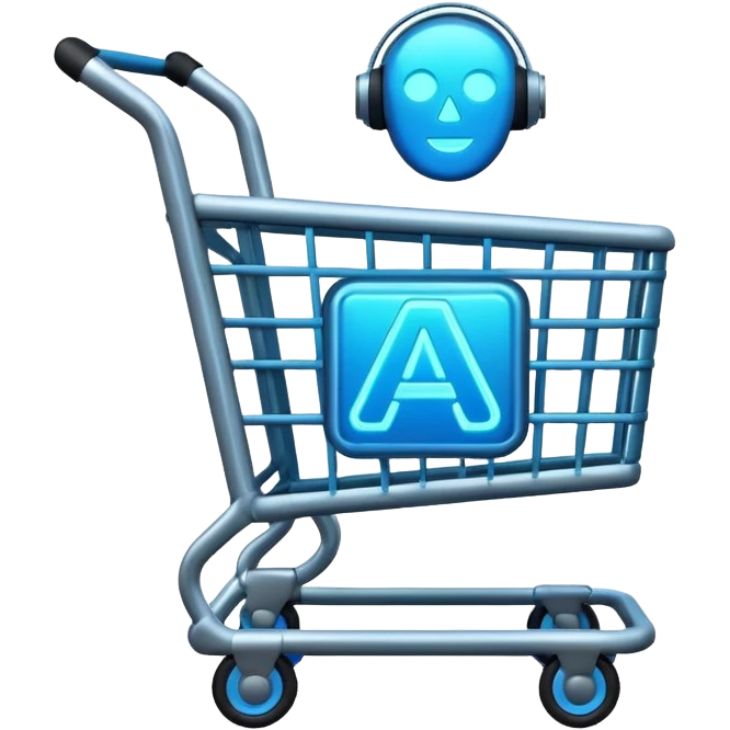 cart with a glowing AI sign emoji