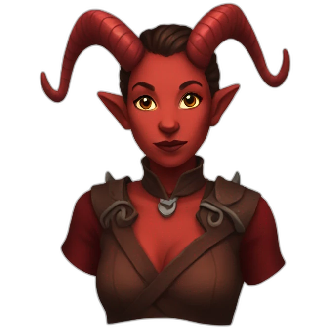 red female tiefling emoji